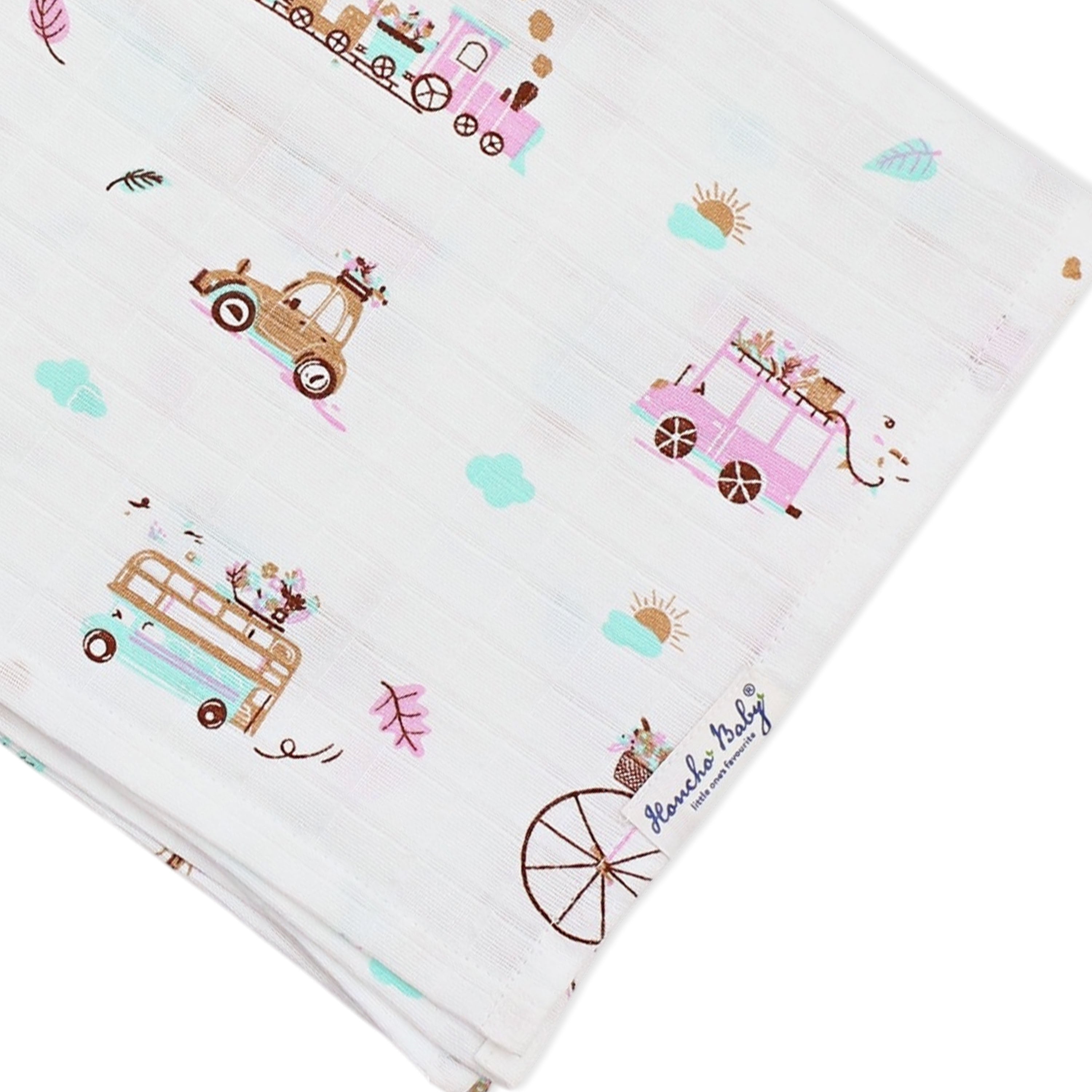 Muslin 100% Cotton Baby Towel 1 pack - Tiny Wheels & Wonders