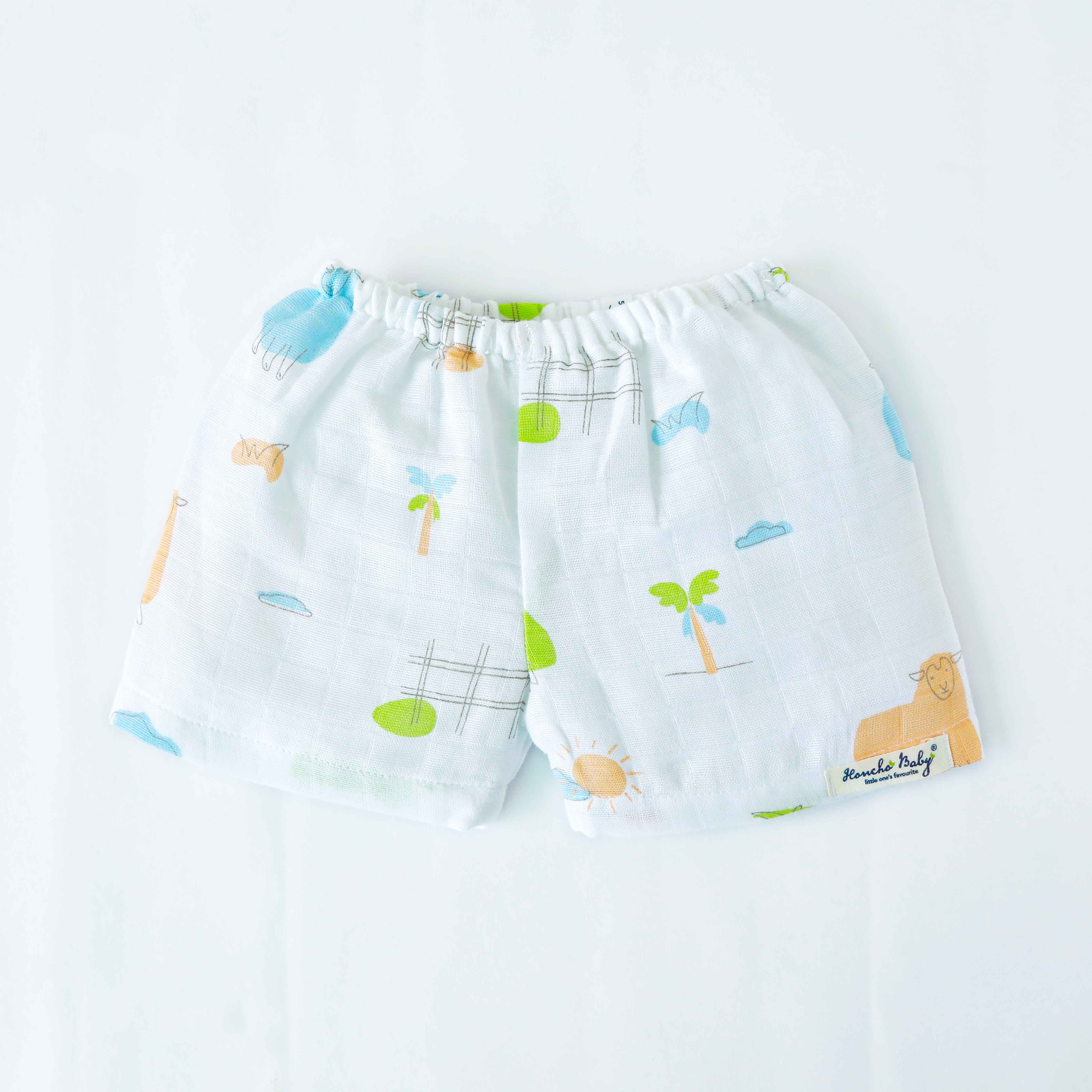 Muslin Unisex Shorts- Pack of 2 & 3 (2-3 Years)