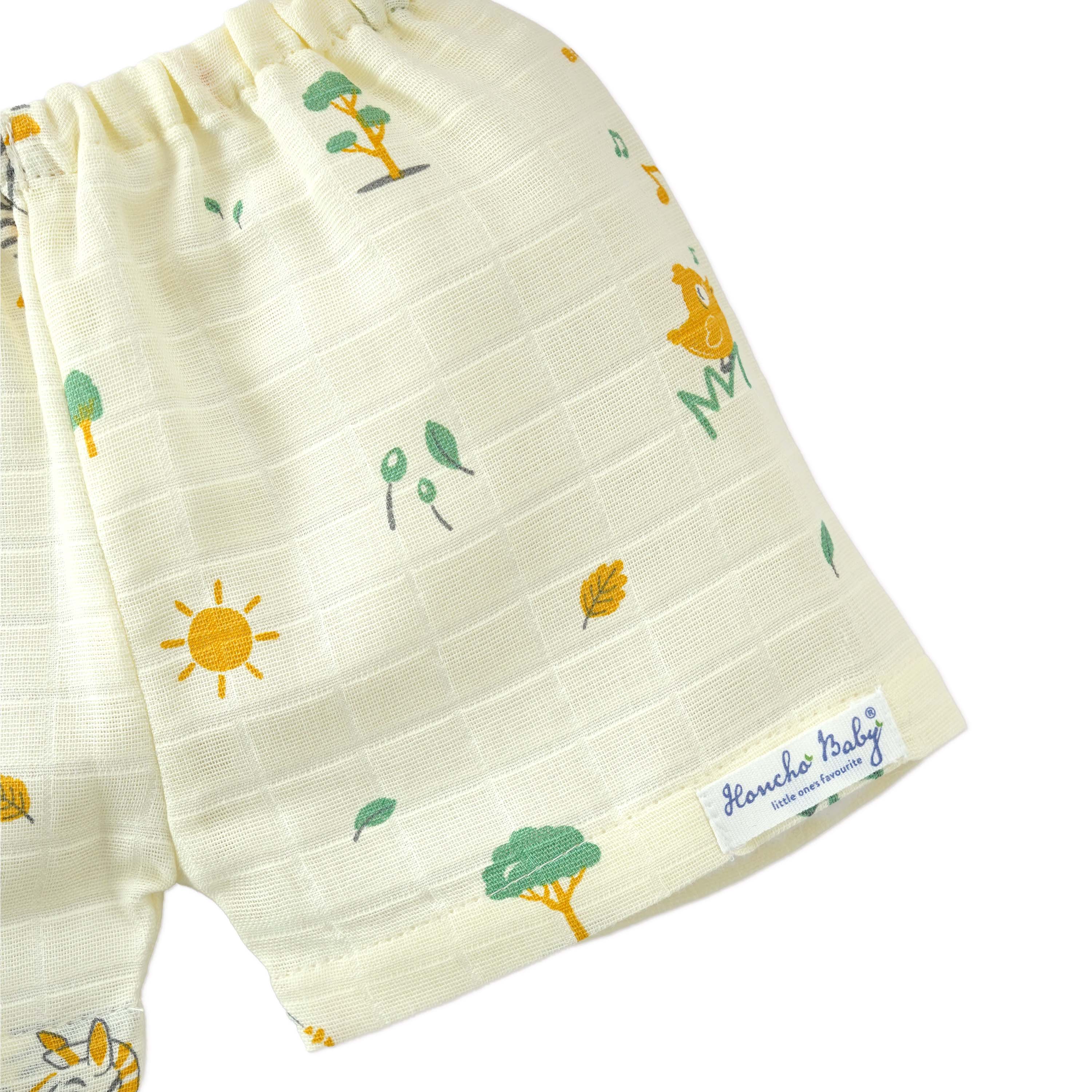 Muslin Cotton Sleeveless Top & Shorts for Babies & Toddlers (Newborn–5 Years) - Zebra Tales