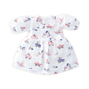 Tiny Surf Club - Half Sleeve Puff Muslin Cotton Frock with Bow (0m to 5 years)