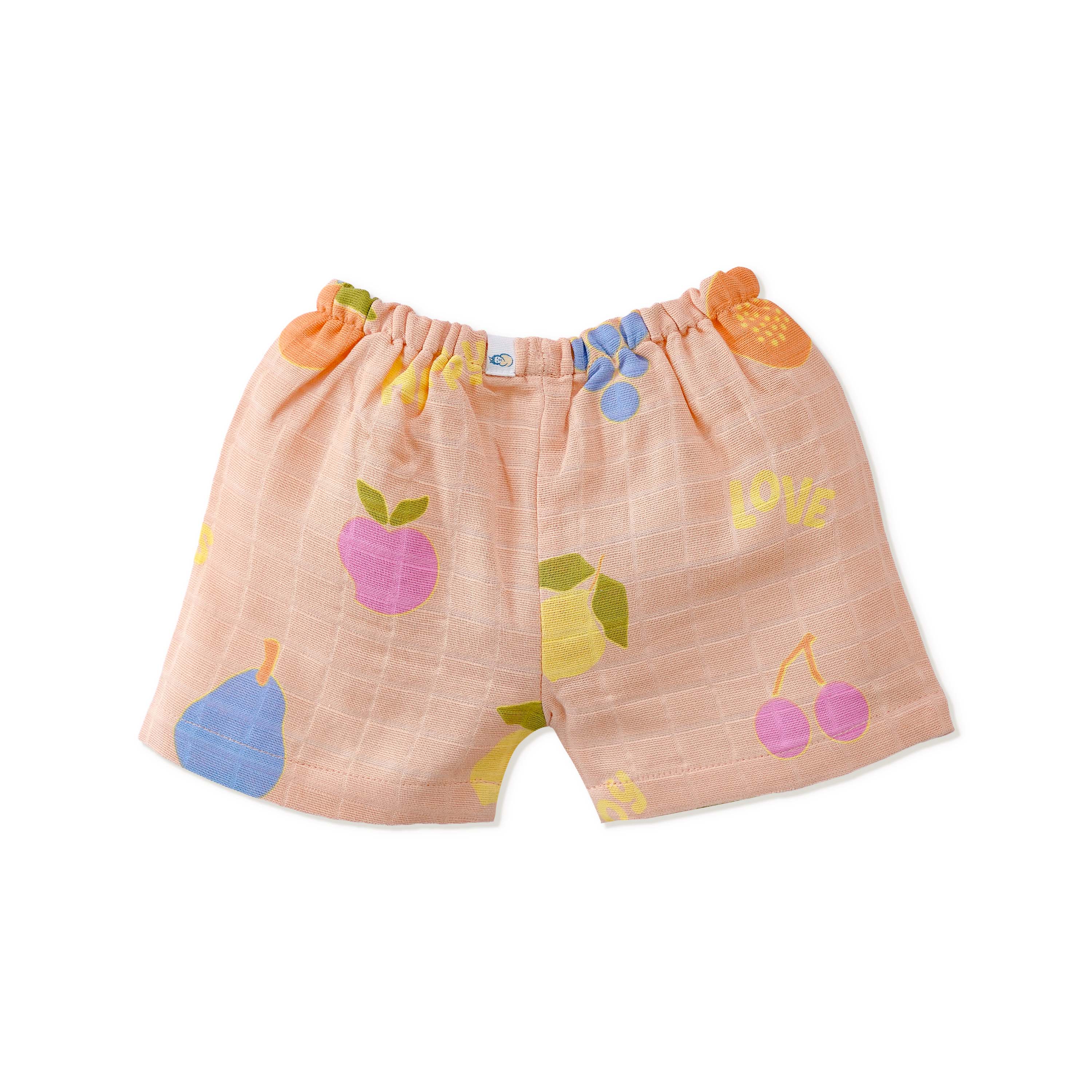 Muslin Cotton Sleeveless Top & Shorts for Babies & Toddlers (Newborn–5 Years) - Fruit Hugs