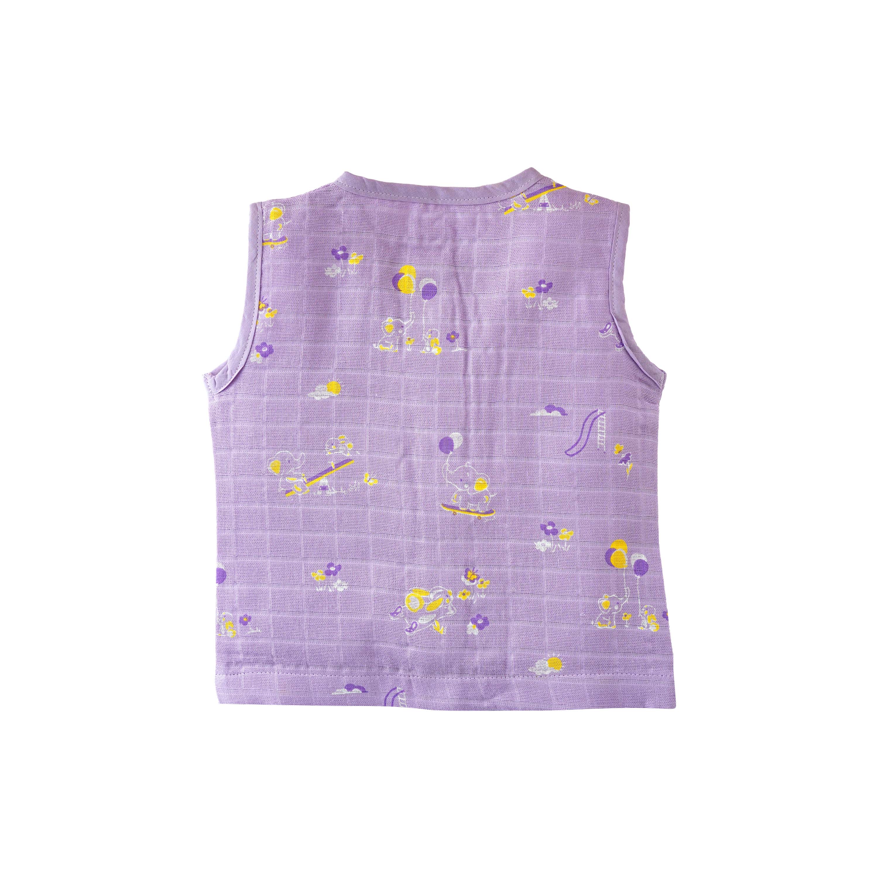 Muslin Cotton Sleeveless Top & Shorts for Babies & Toddlers (Newborn–5 Years) - Bunny & Bumbles