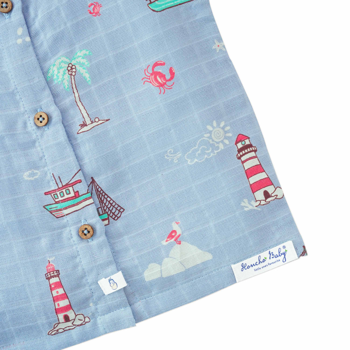 Muslin Cotton Sleeveless Top & Shorts for Babies & Toddlers (Newborn–5 Years) - Lighthouse Magic