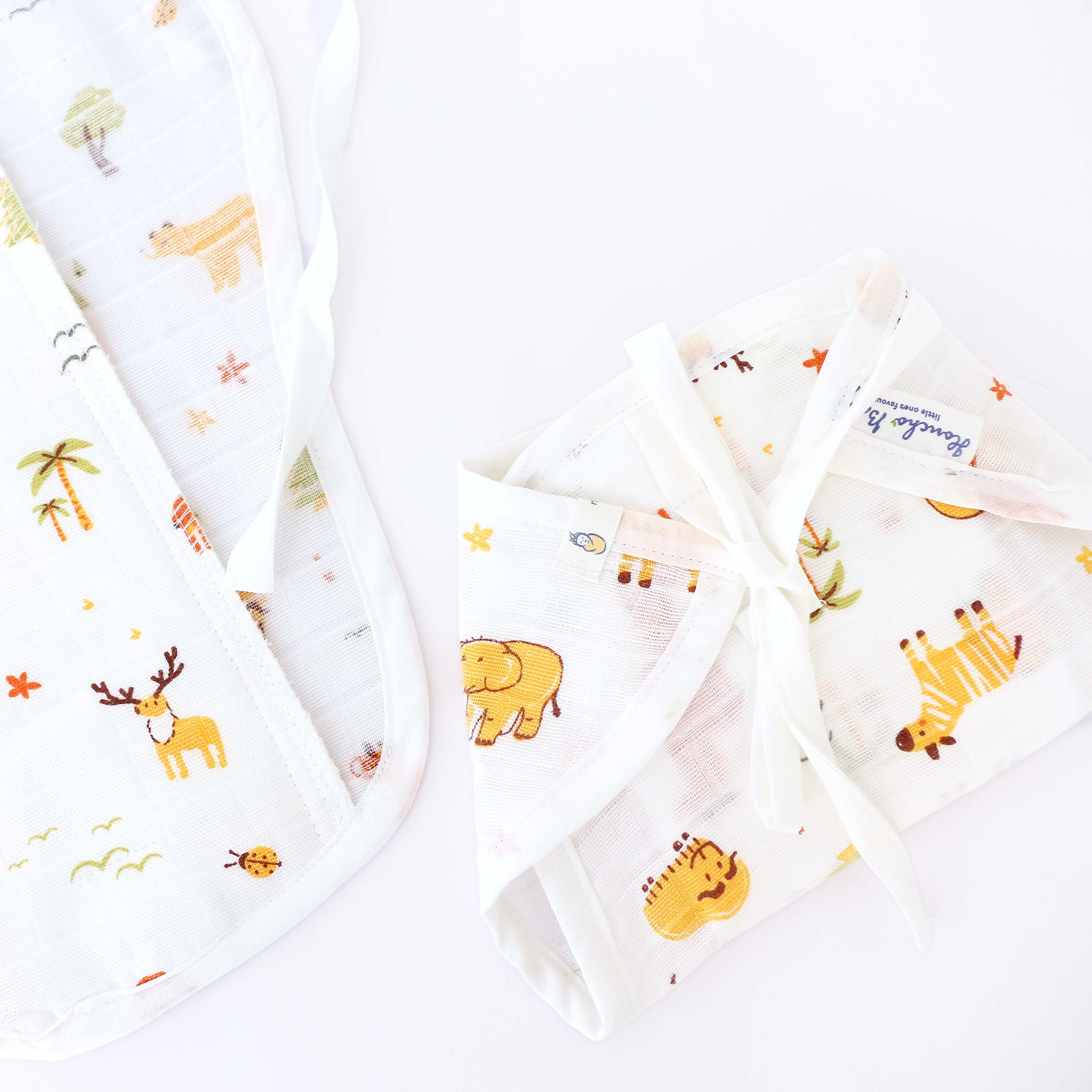 Assorted 6 pack - Reusable Muslin Nappies / Langot (4 Layered Central Panel) - Little Tiny Combo