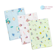 Muslin 100% Cotton Baby Towel 3 pack - Dream, Drive & Play Combo