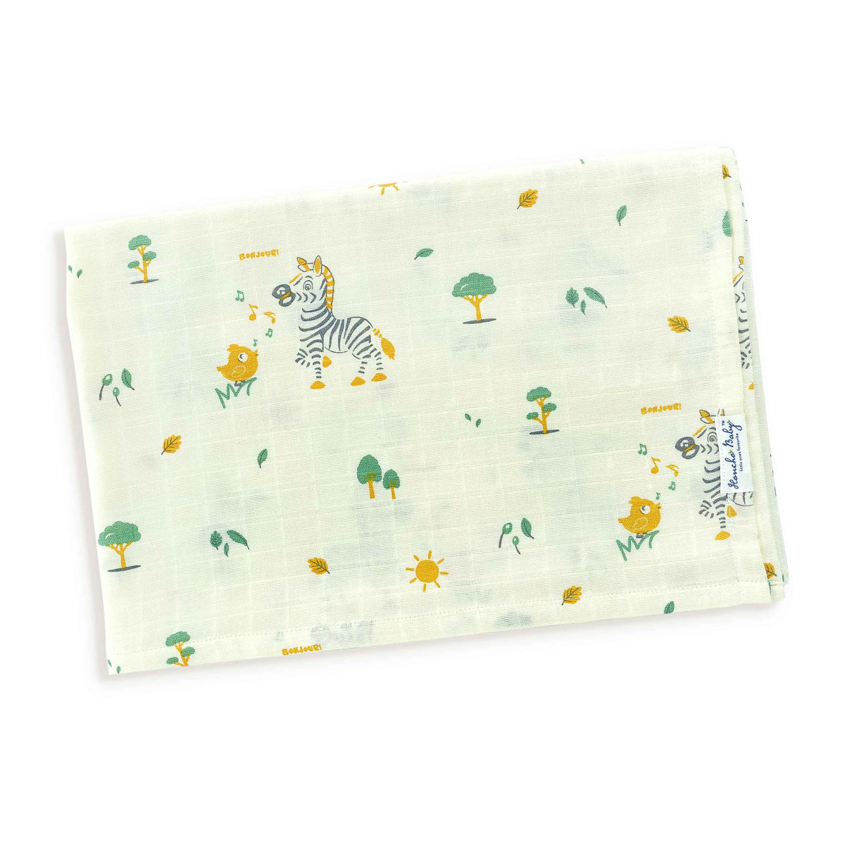 Muslin 100% Cotton Baby Bath Towel 1 pack - Zebra Tales