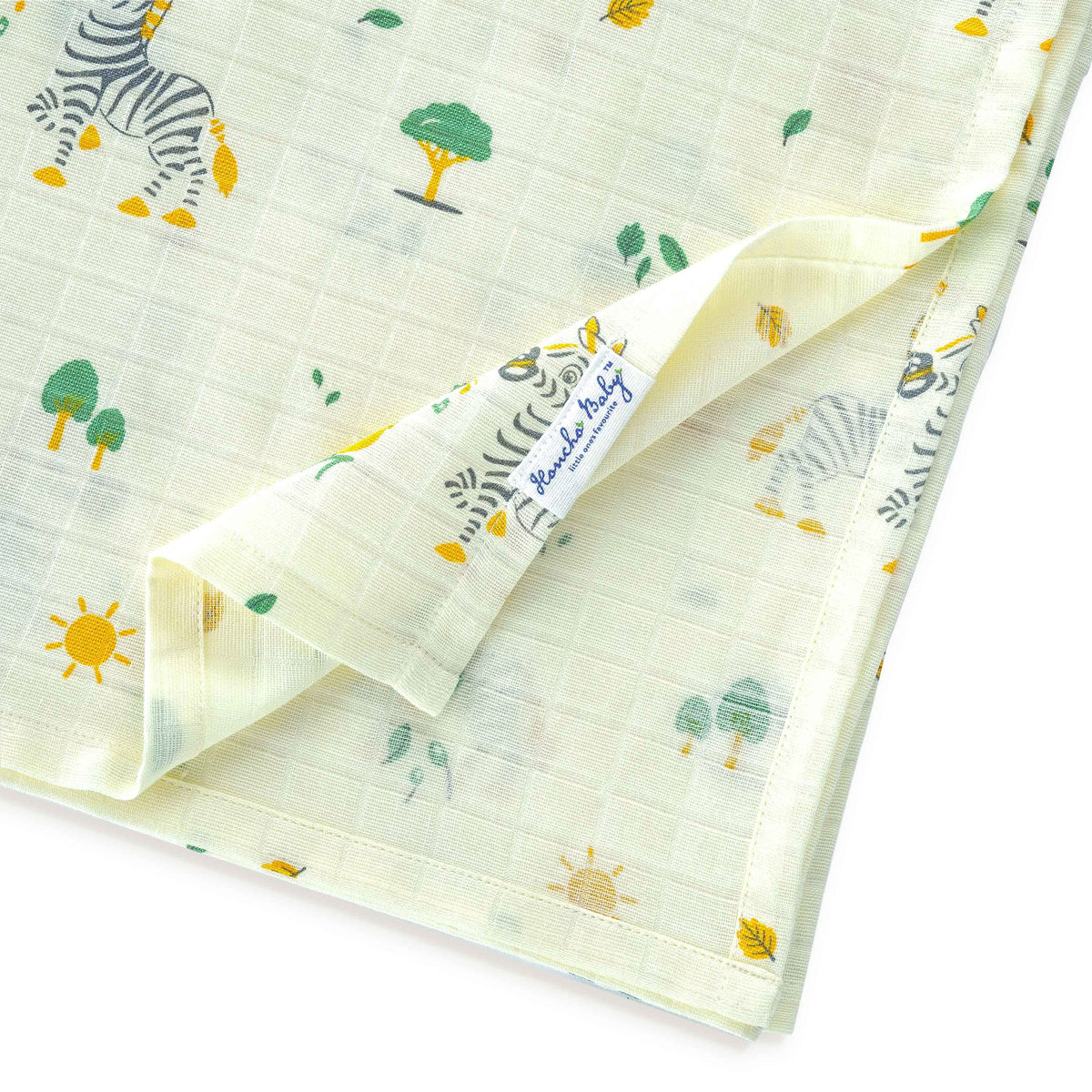 Muslin 100% Cotton Baby Bath Towel 1 pack - Zebra Tales