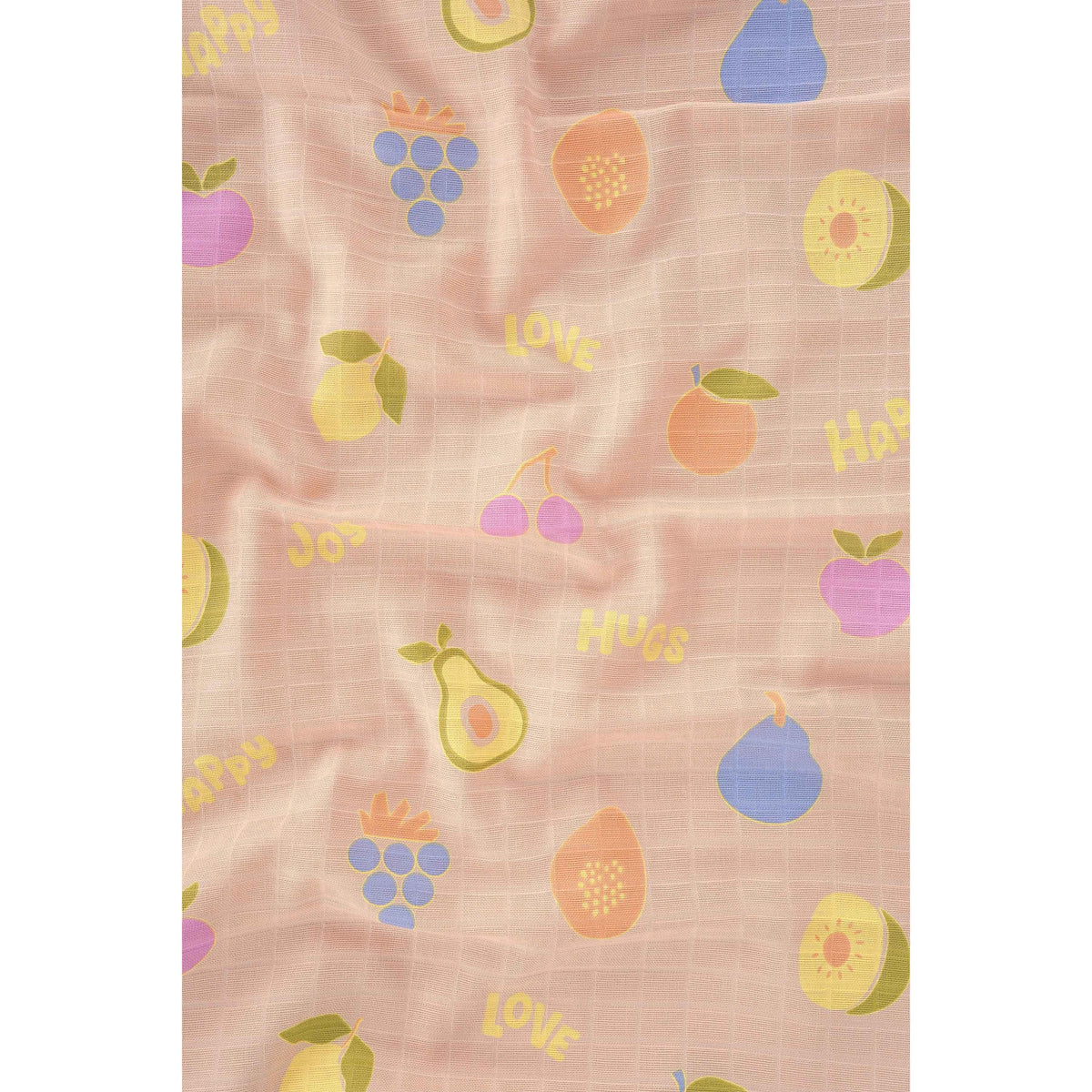 Muslin 100% Cotton Baby Bath Towel 1 pack - Fruit Hugs
