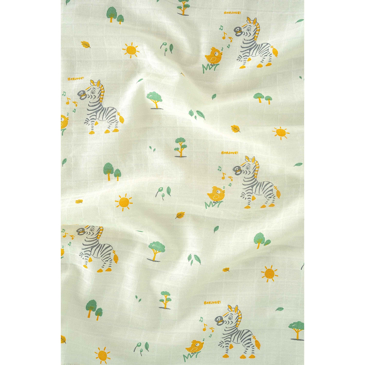 Muslin 100% Cotton Baby Bath Towel 1 pack - Zebra Tales