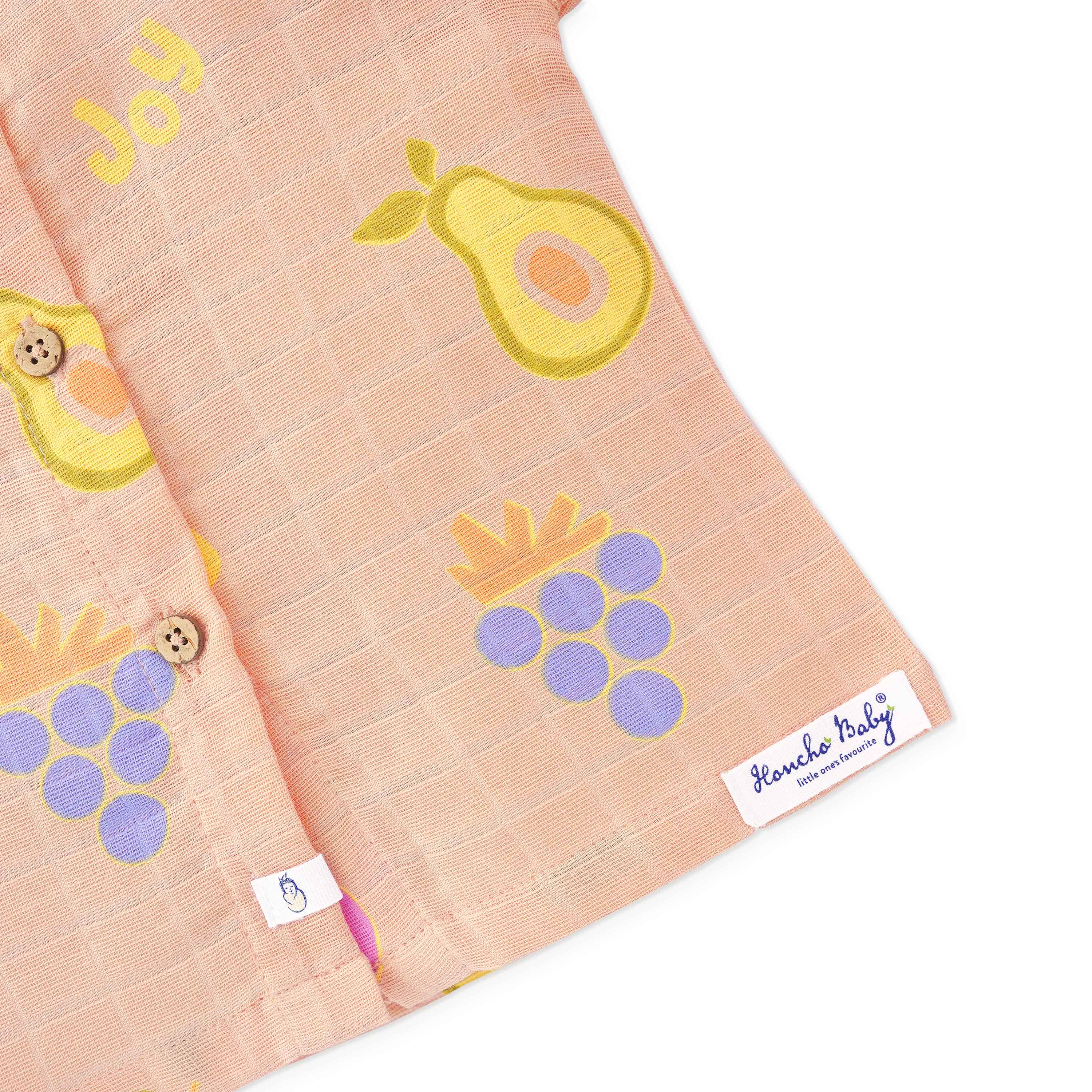 Muslin Cotton Full Sleeve Top & Pant Set for Baby & Toddler (0–5 Years) - Fruit Hugs