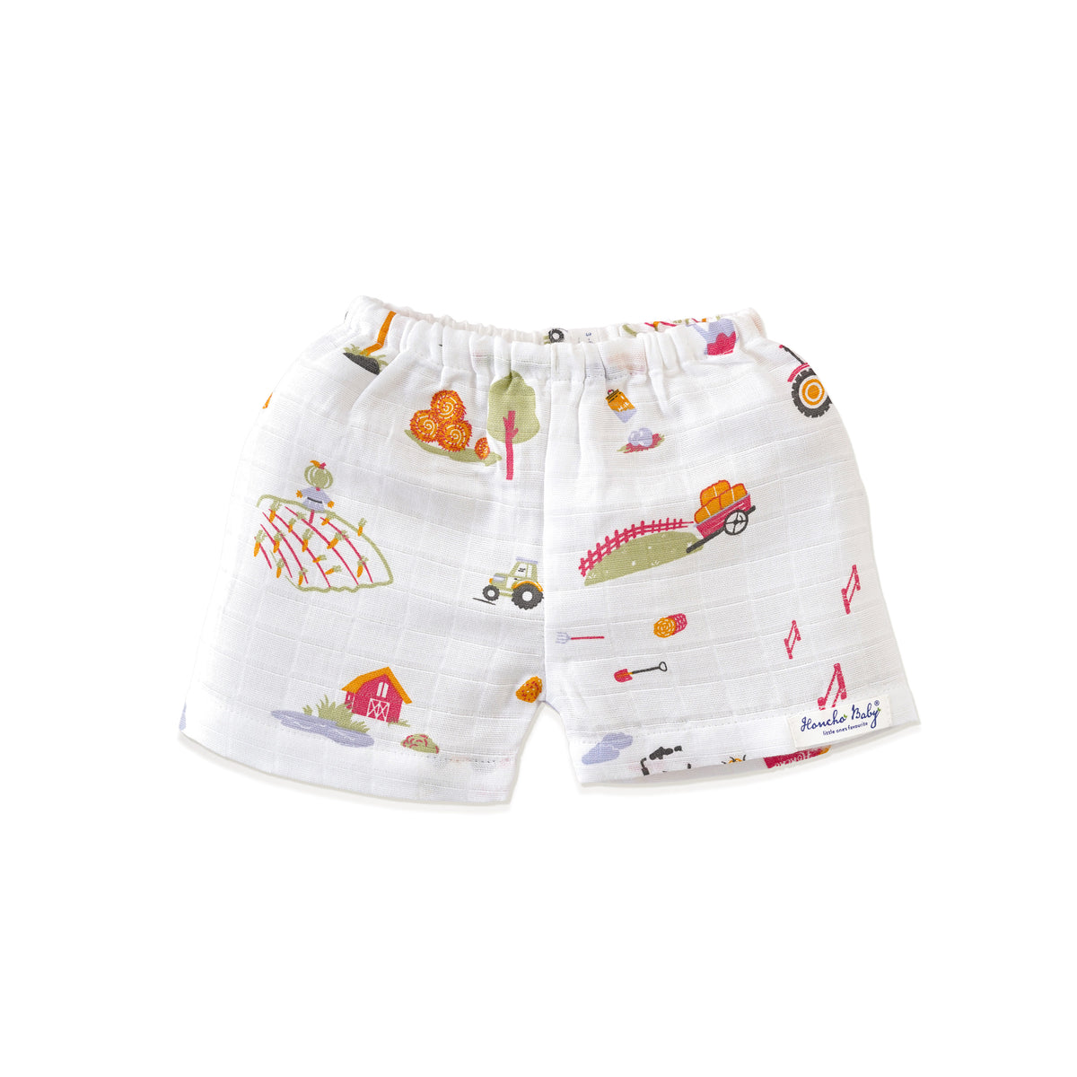 Muslin Cotton Sleeveless Top & Shorts for Babies & Toddlers (Newborn–5 Years) - Farmyard Fun