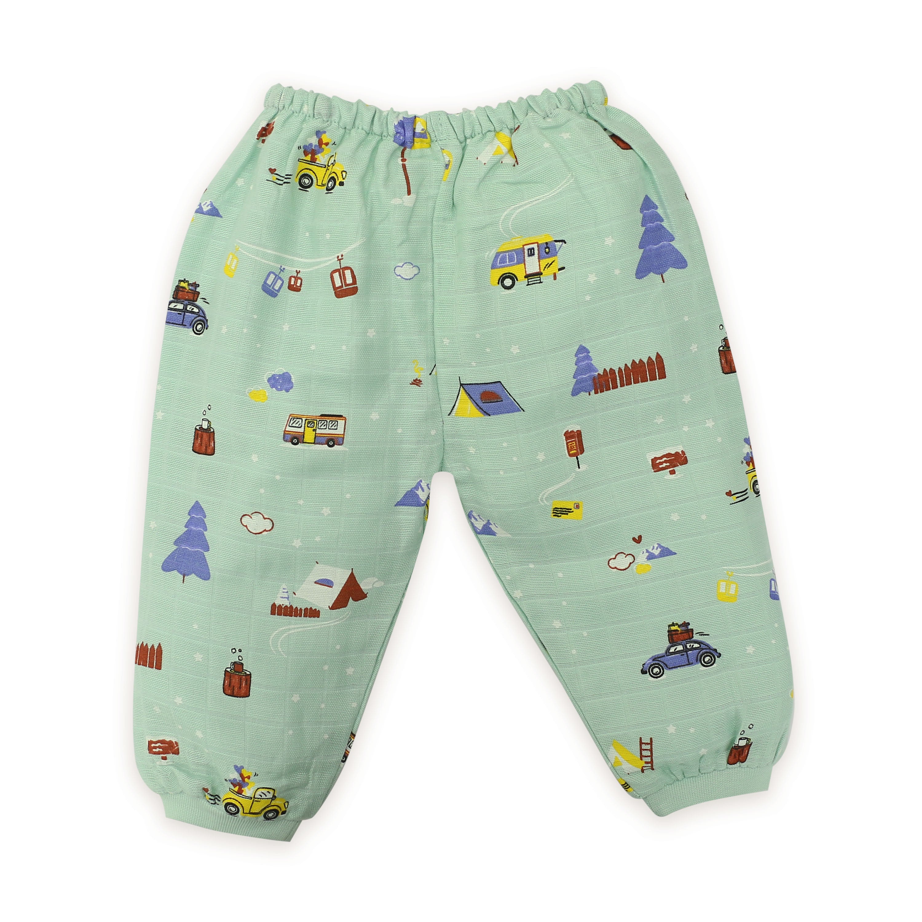 Muslin Unisex Pant for 0-3 Months - 2 & 3 Pack