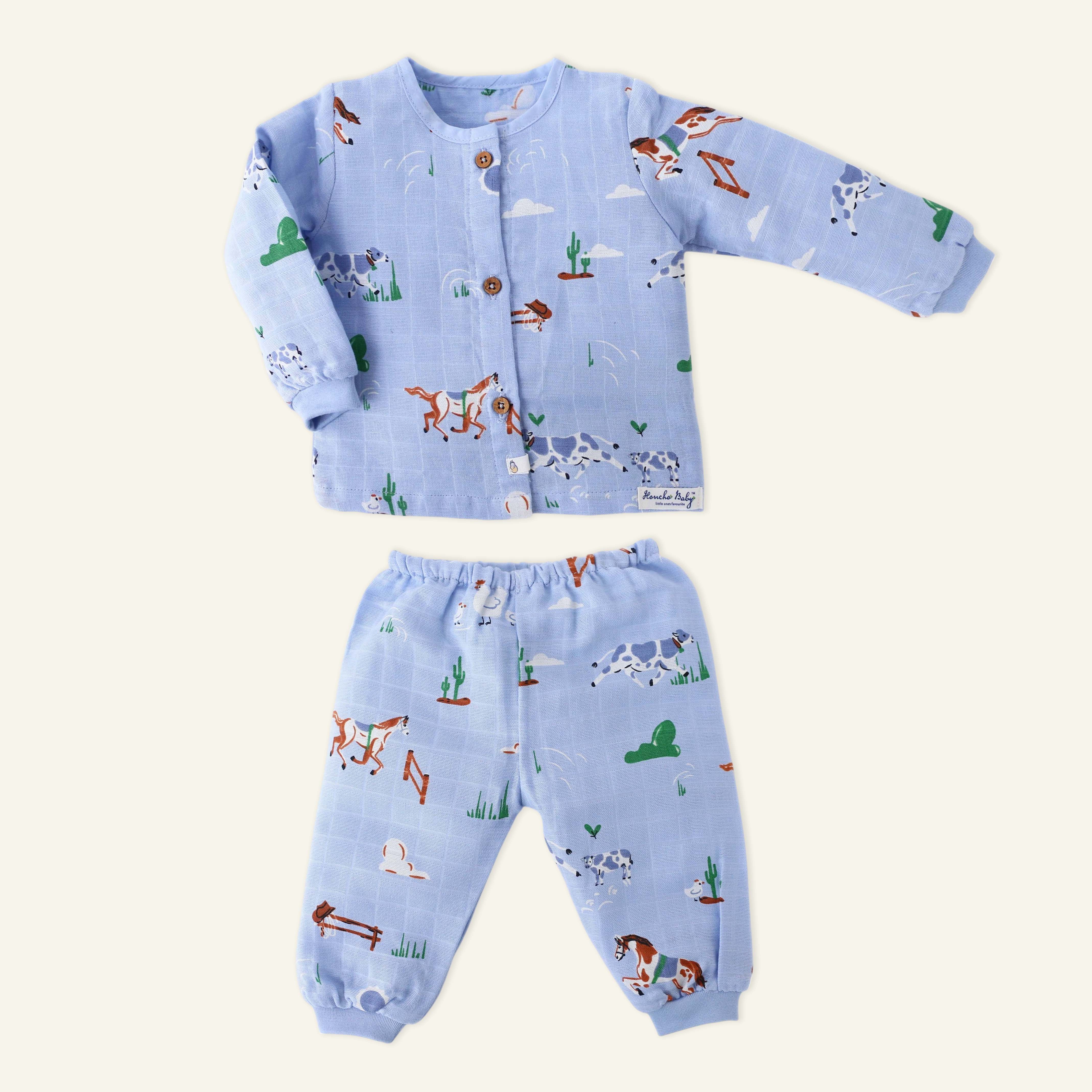 Barnyard Buddies - Unisex Full Sleeve and Pant set  (0M - 4years) NEW
