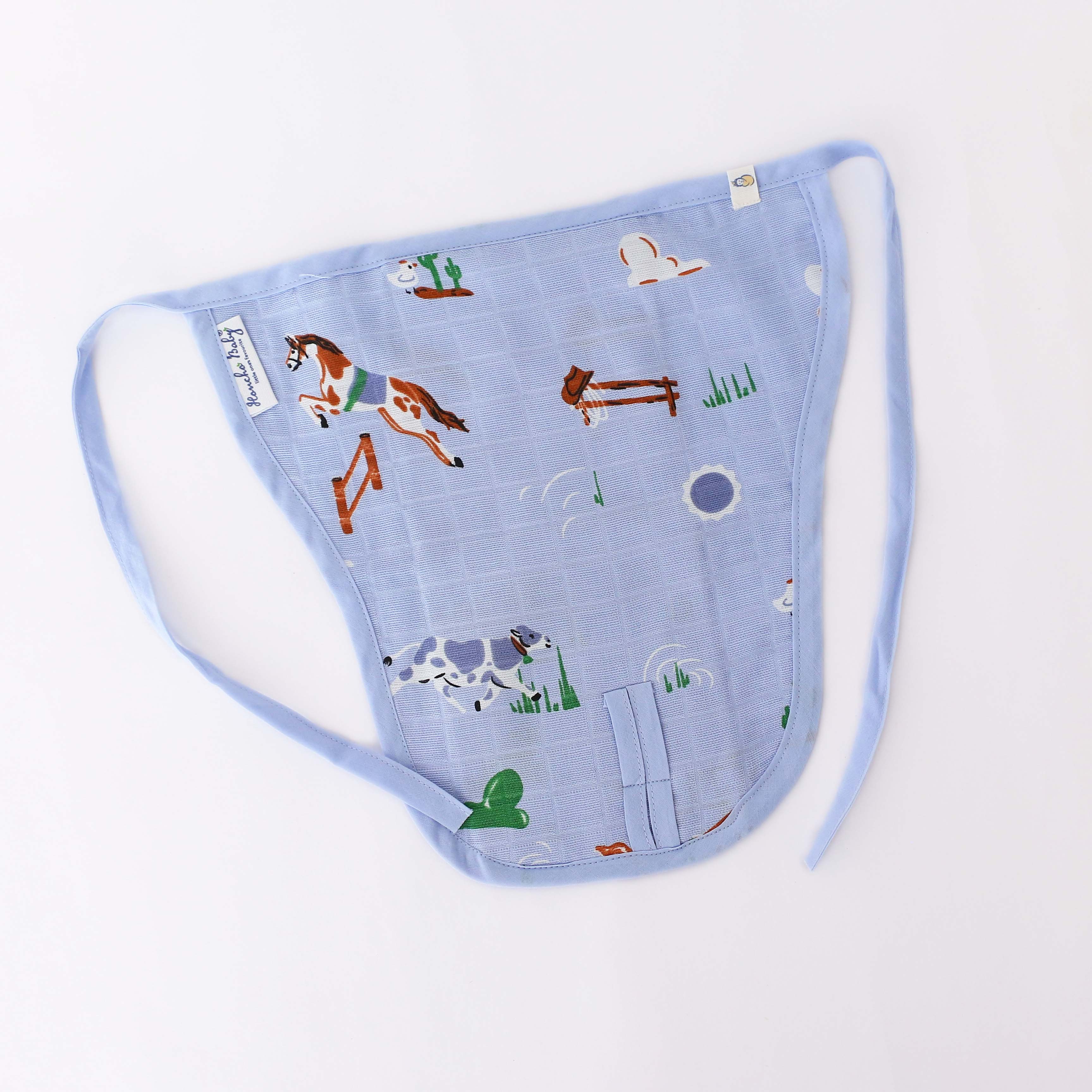 Assorted 6 pack - Reusable Muslin Nappies / Langot (4 Layered Central Panel) - Little Tiny Combo