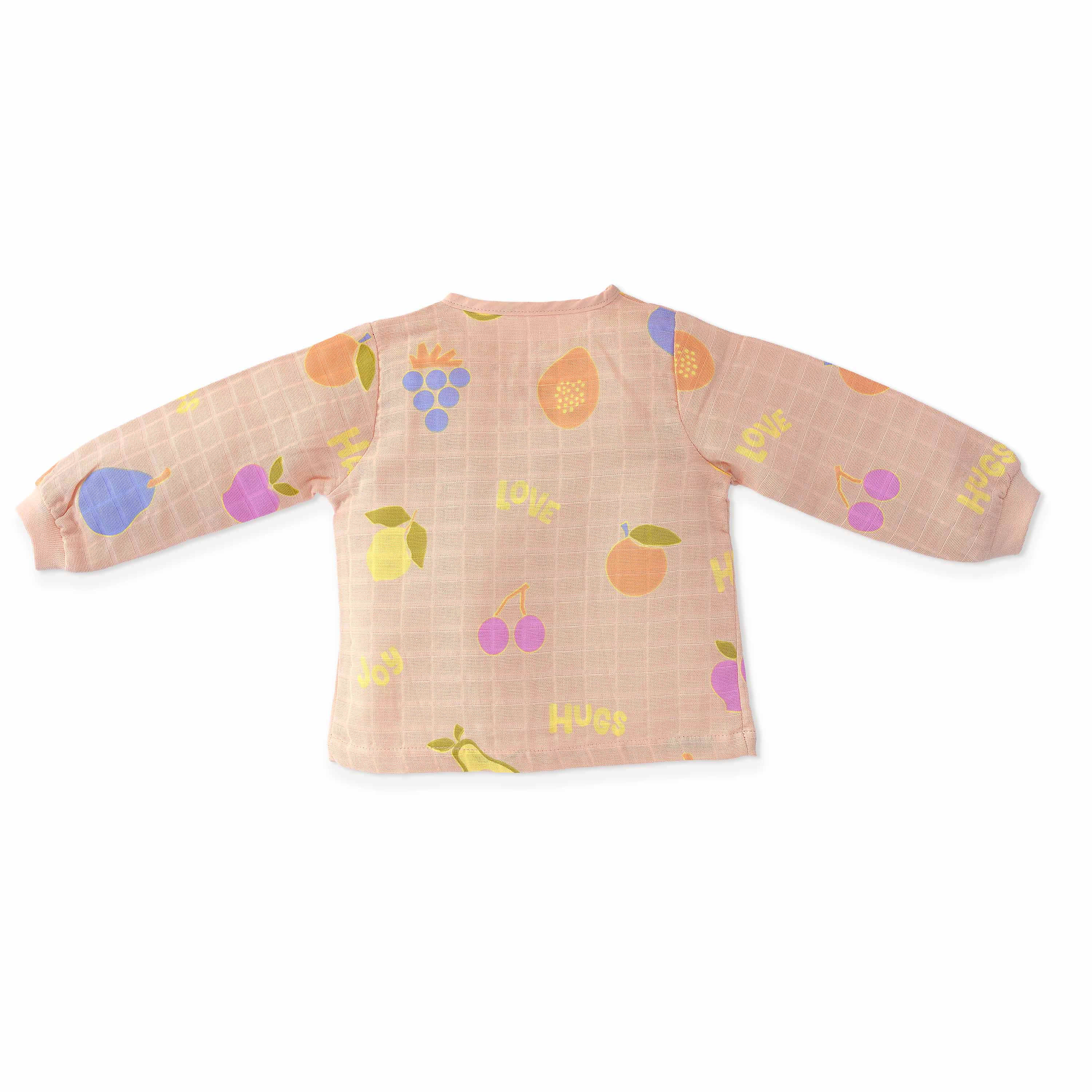 Muslin Cotton Full Sleeve Top & Pant Set for Baby & Toddler (0–5 Years) - Fruit Hugs