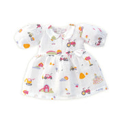 Farmyard Fun - Half Sleeve Puff Muslin Cotton Frock with Bow (0m to 5 years)