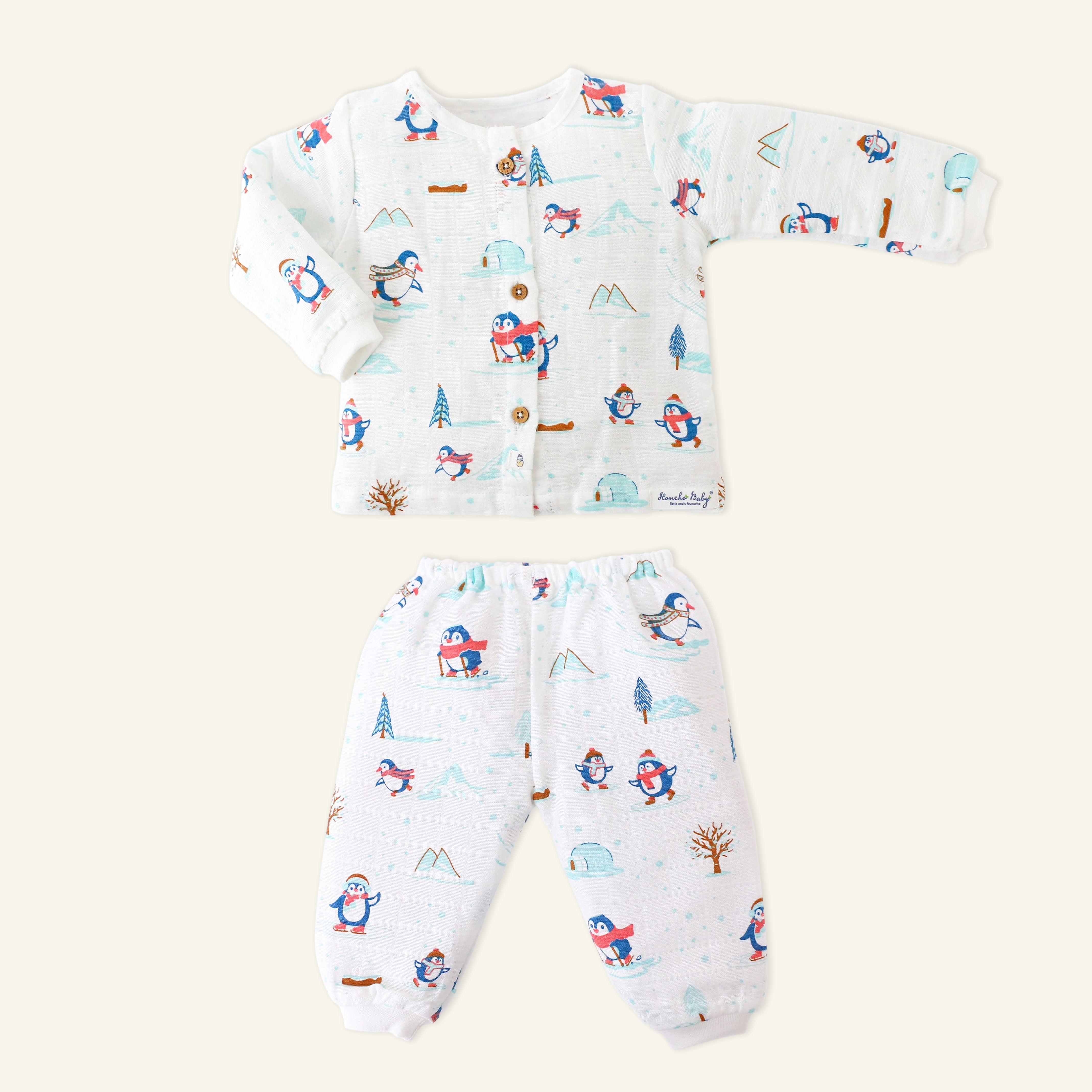 Penguin Wonderland - Unisex Full Sleeve and Pant set  (0M - 4years) NEW