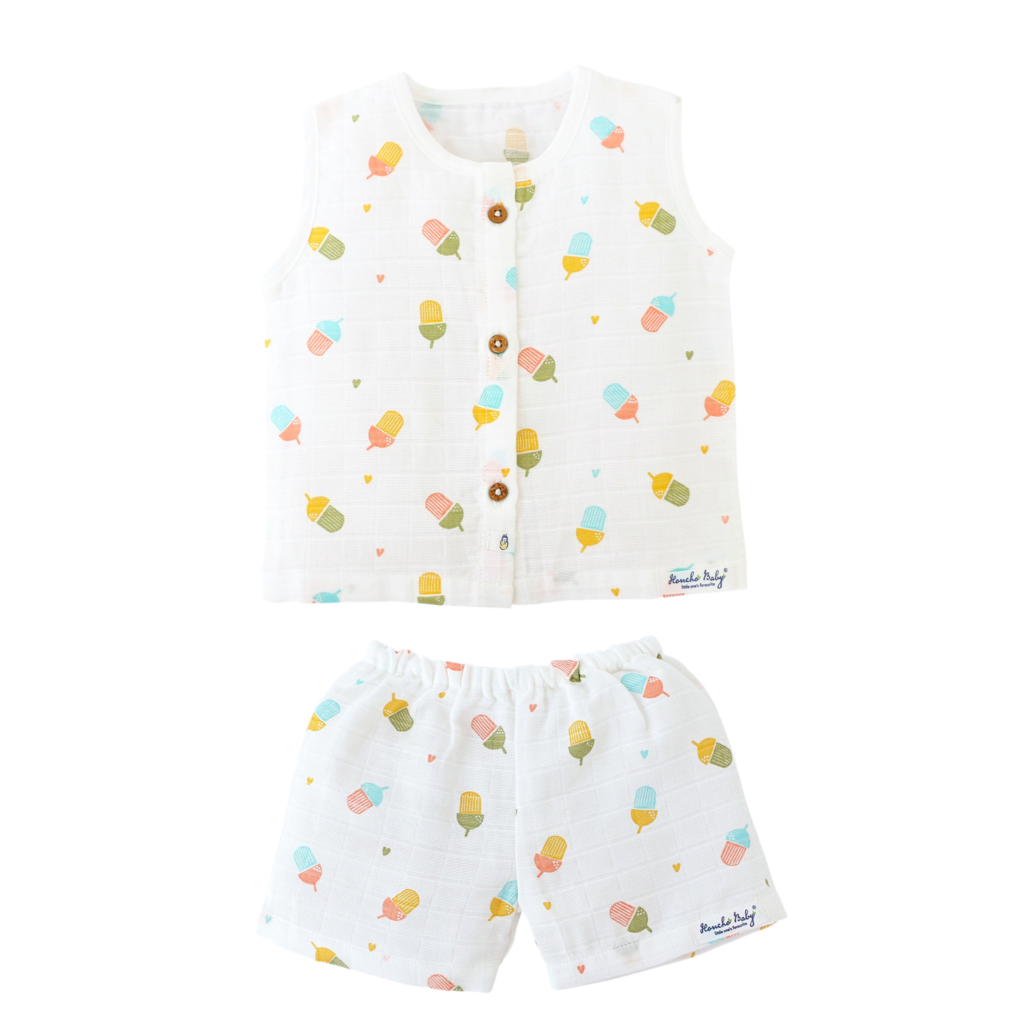 Sleeveless Top - 3 & Shorts - 3 (newborn to 4years) Assorted 3 Pack