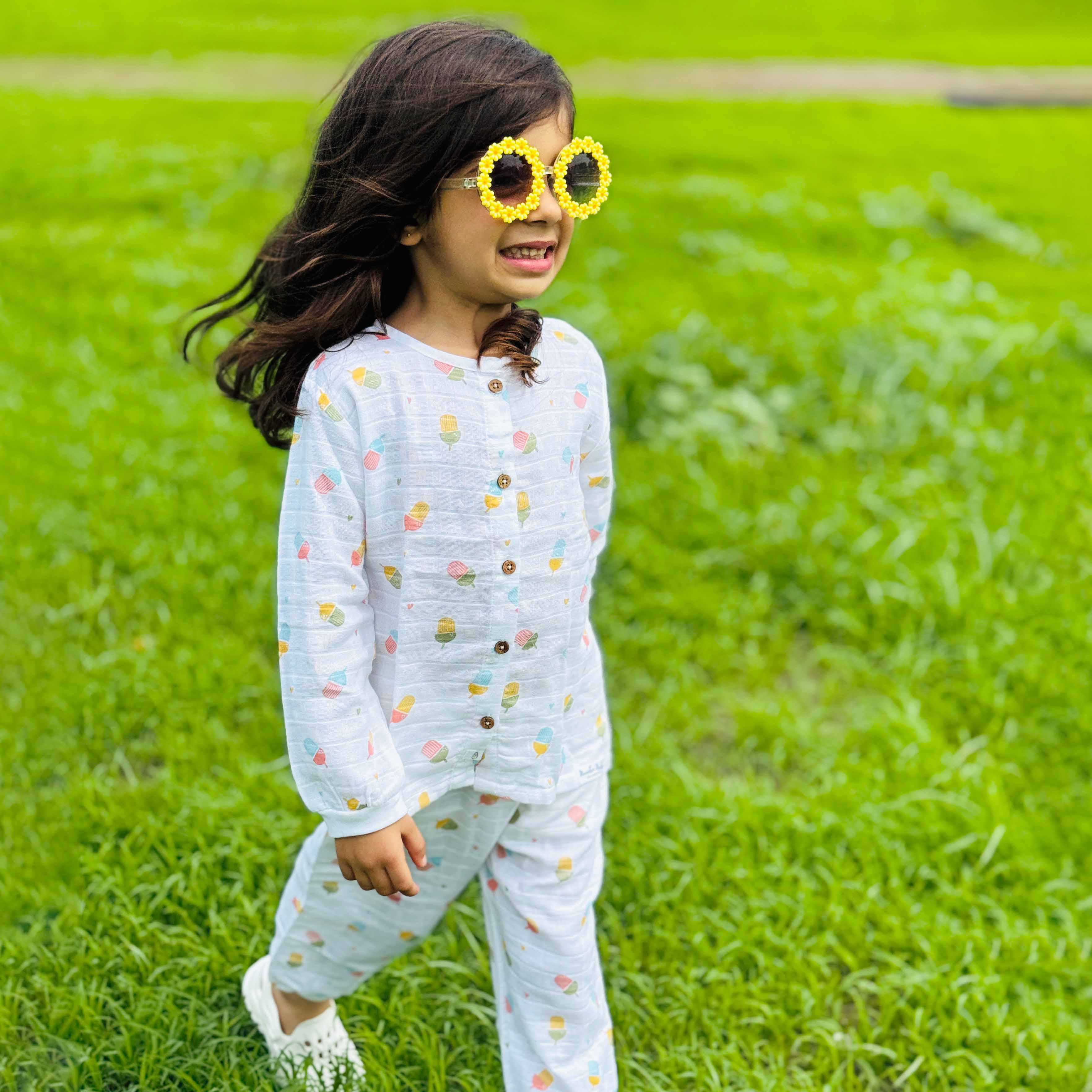 Rainbow Popsicles - Unisex Full Sleeve and Pant set  (0M - 4years)