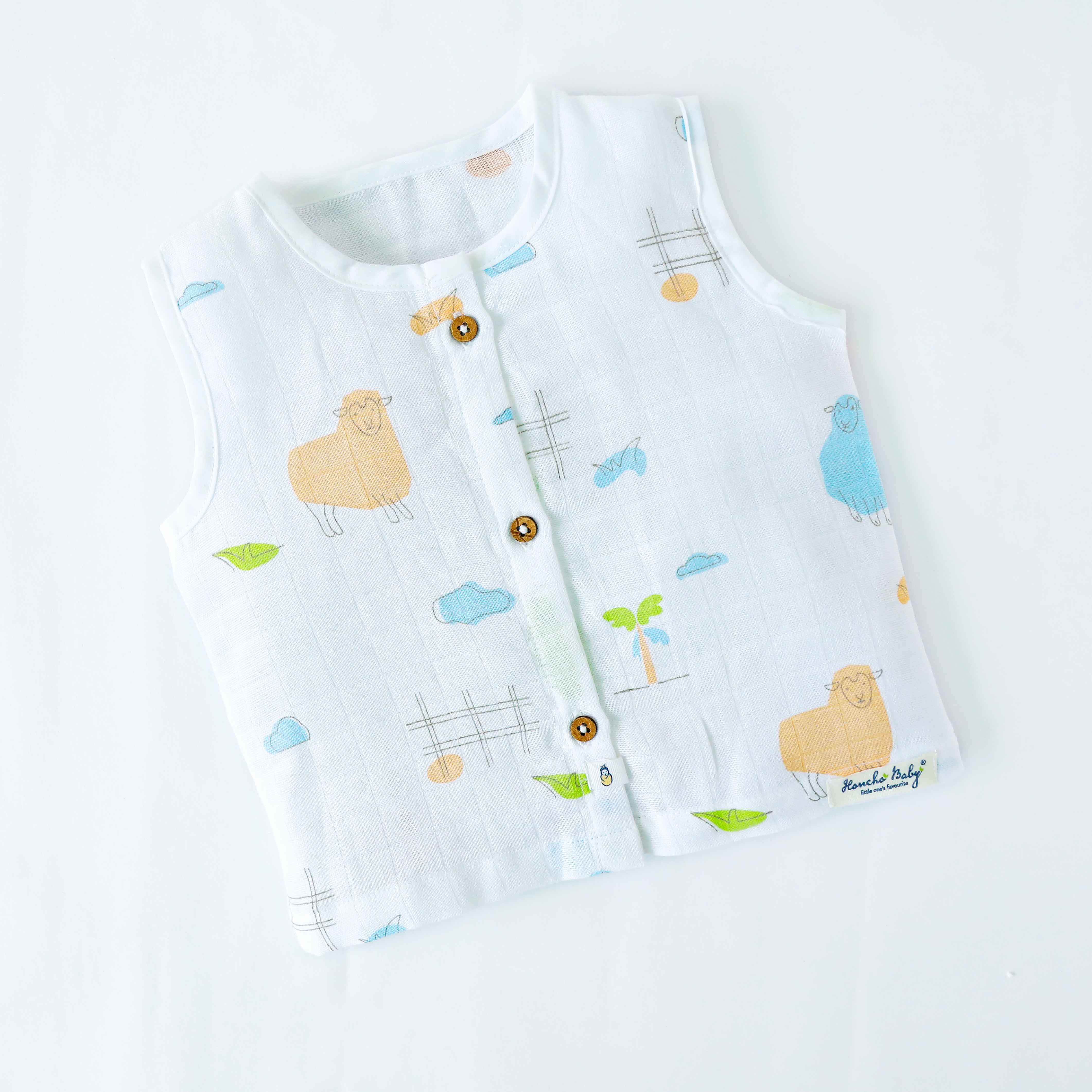 Muslin Sleeveless Top for 12-18 Months - 3 Pack