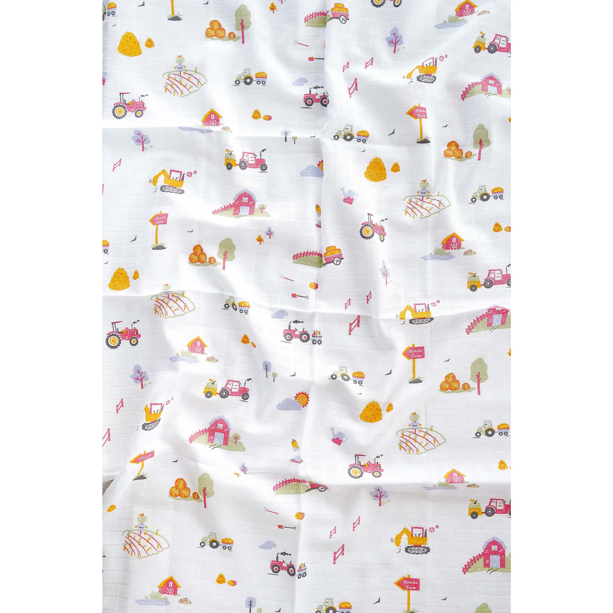 Muslin 100% Cotton Baby Bath Towel 1 pack - Farmyard Fun