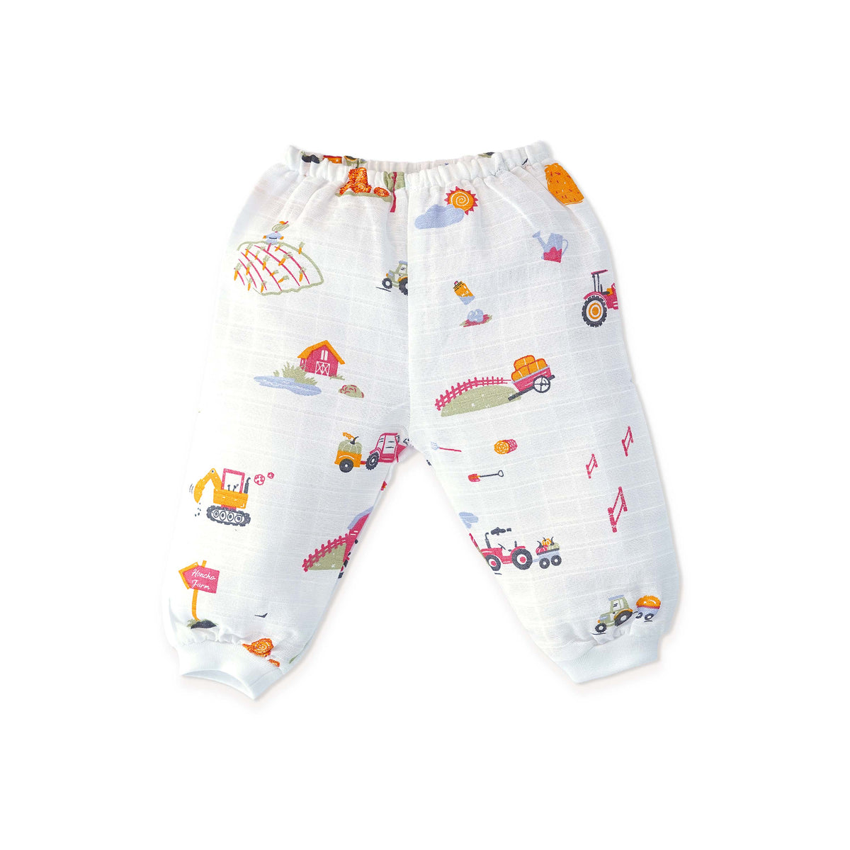 Muslin Cotton Full Sleeve Top & Pant Set for Baby & Toddler (0–5 Years) - Farmyard Fun