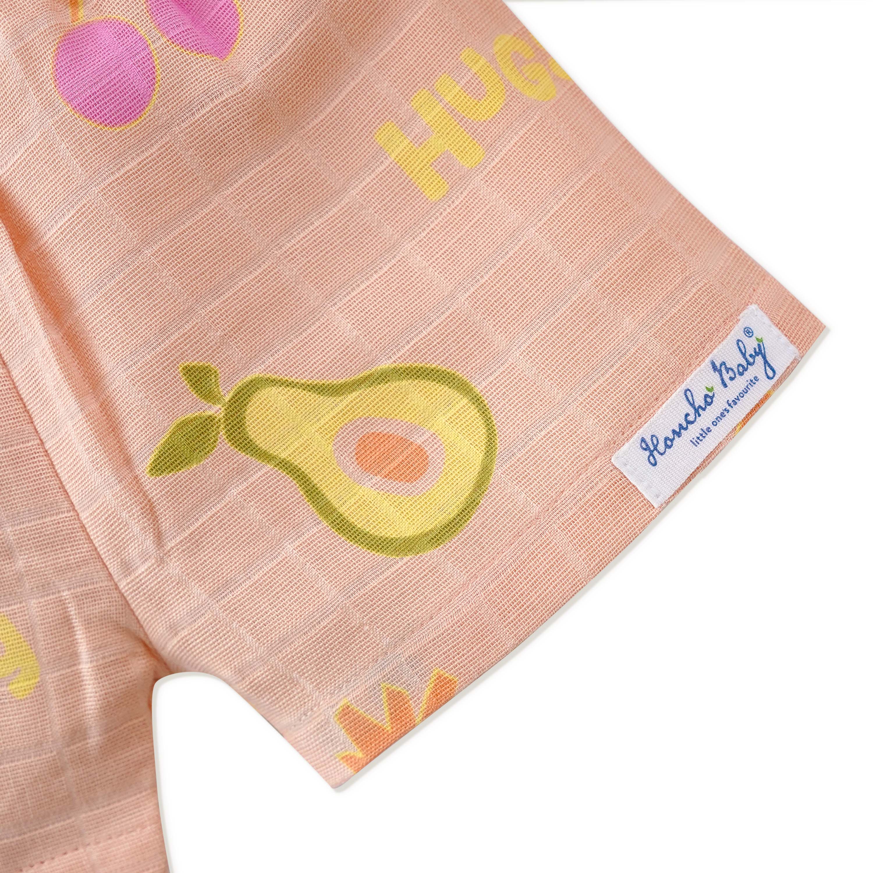 Muslin Cotton Sleeveless Top & Shorts for Babies & Toddlers (Newborn–5 Years) - Fruit Hugs