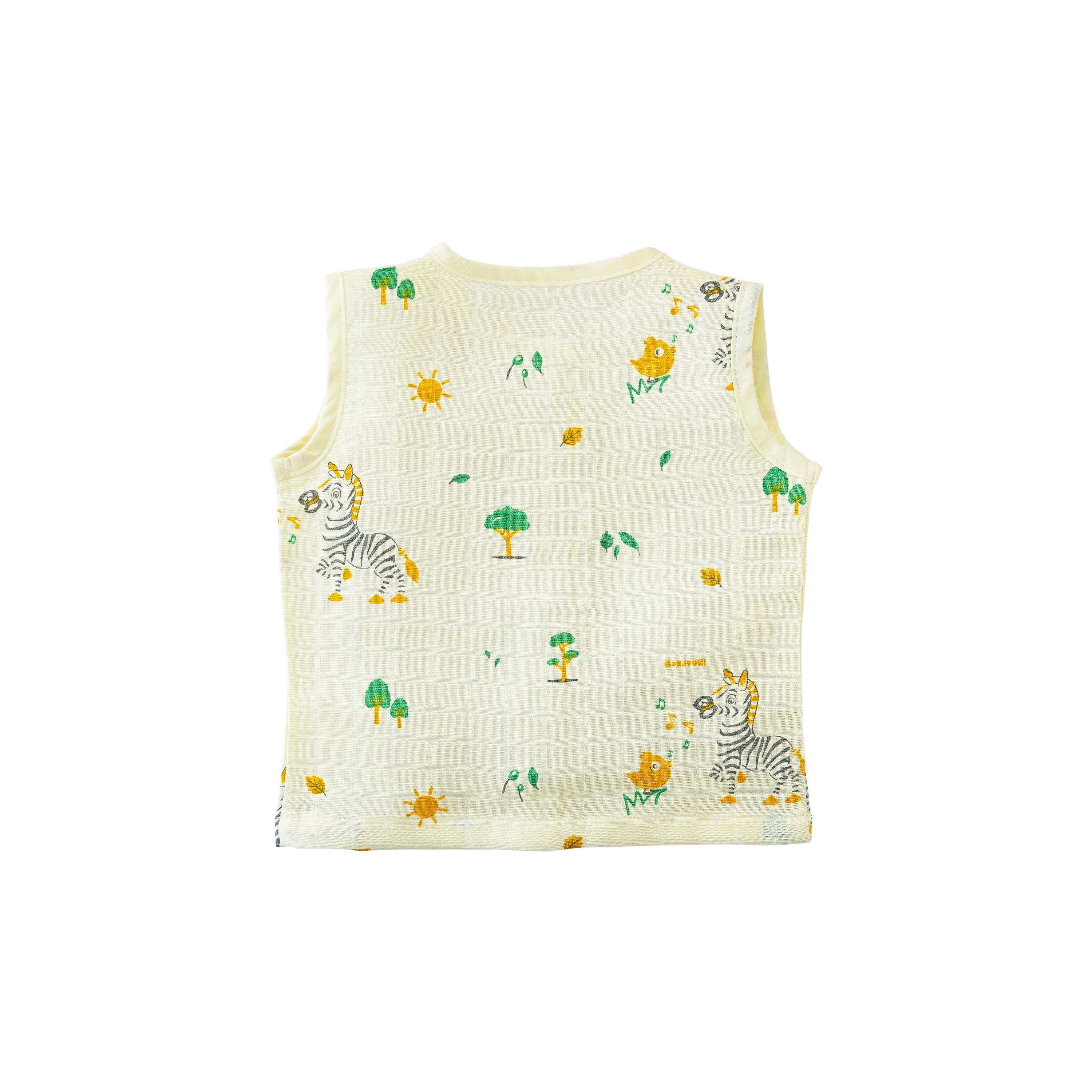 Muslin Cotton Sleeveless Top & Shorts for Babies & Toddlers (Newborn–5 Years) - Zebra Tales