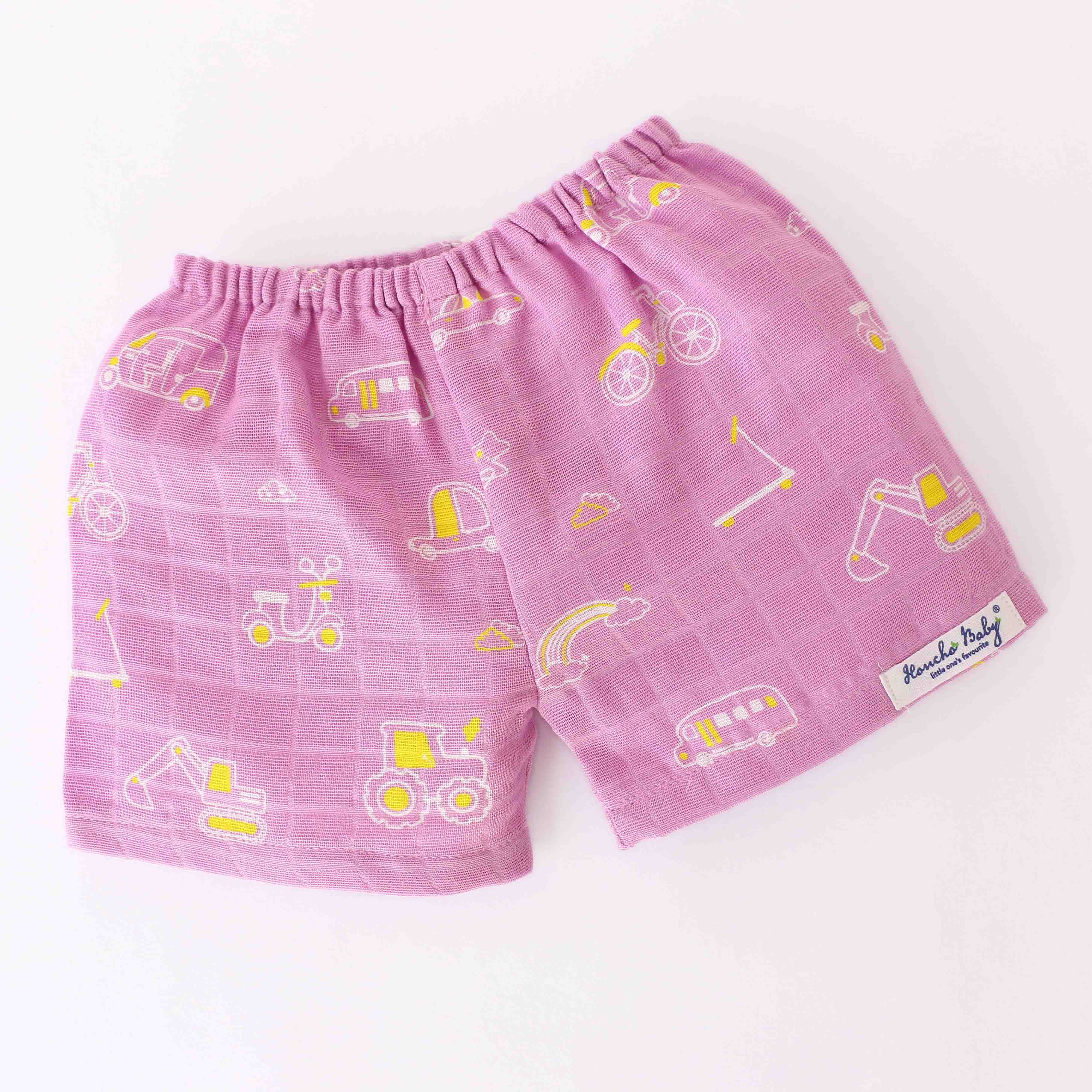Muslin Unisex Shorts- Assorted Pack of 3 (0 - 4 years) Little Explorer combo