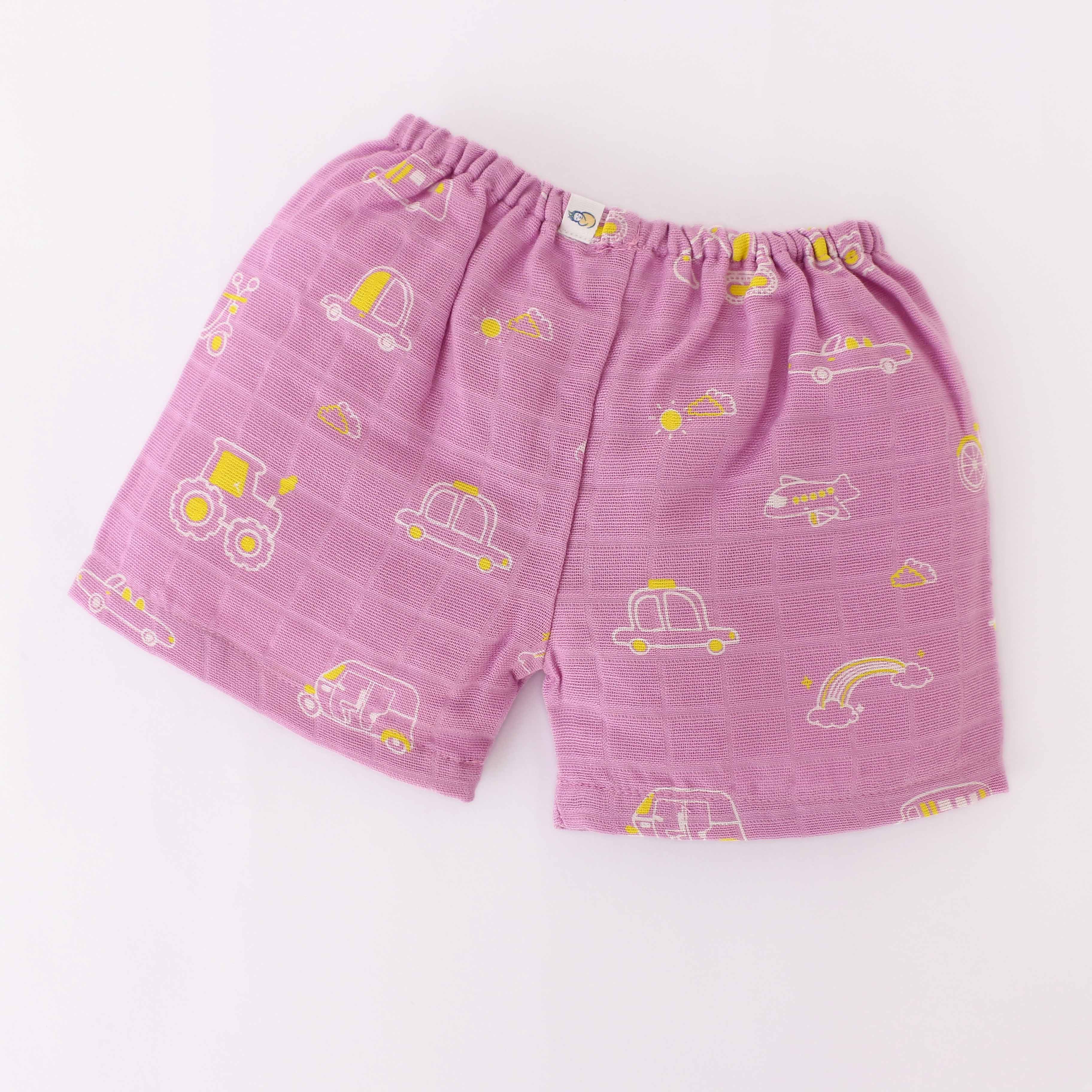 Muslin Unisex Shorts- Assorted Pack of 3 (0 - 4 years) Little Explorer combo