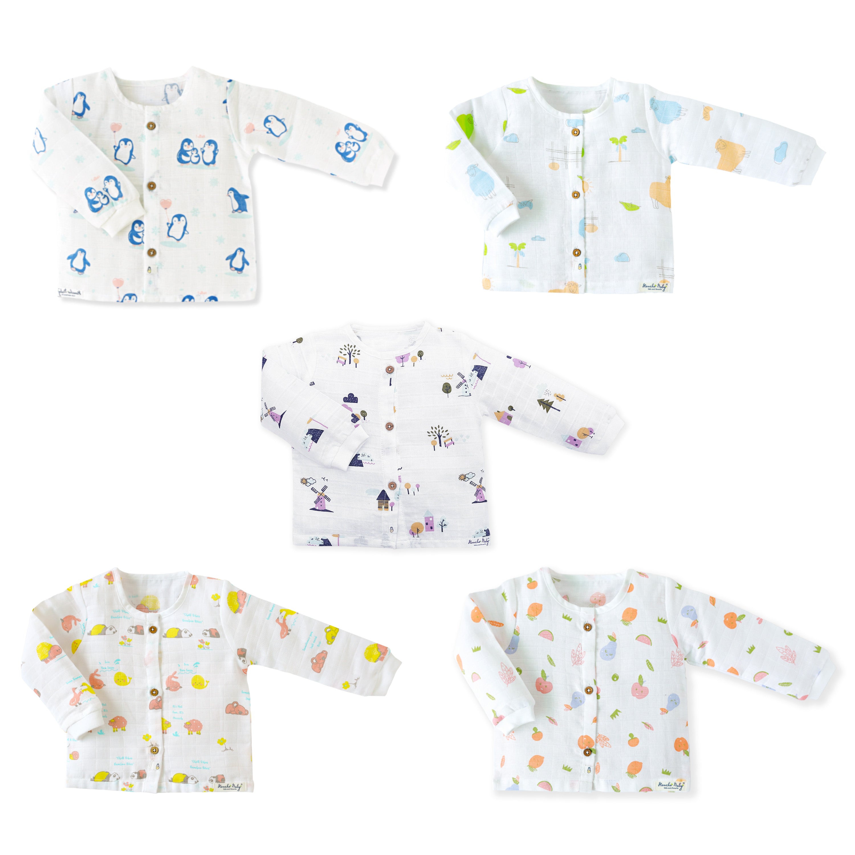 Full Sleeve Jabla for 9-12 Months – Daily Wear – 5 Pack